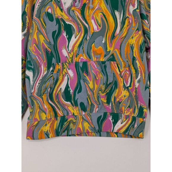 BP Hoodie Unisex Size M Pullover Swirl Marble Abstract Streetwear Athleisure 90s - Picture 7 of 11